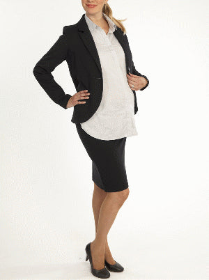Plain black pencil Maternity Skirt